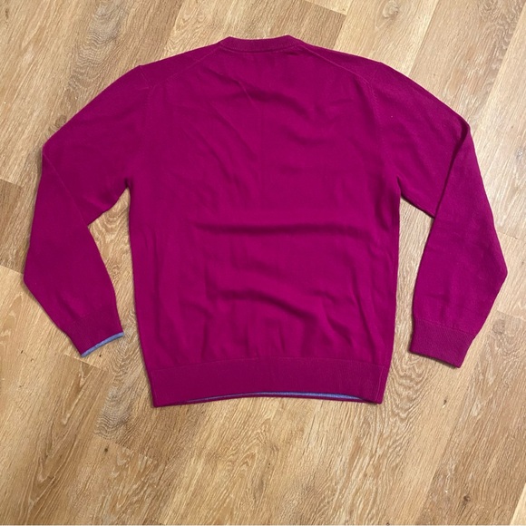 Greyson Golf Cashmere Wool Crewneck Sweater Tomahawk Pink Men’s M Casual Soft - Picture 2 of 4